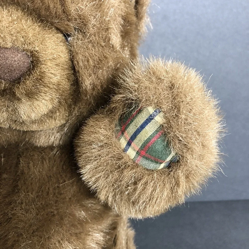 Lemonwood Asia Teddy Bear Plush Brown Vintage Stuffed Animal Plaid Paws 14